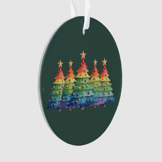 Christmas Pride Rainbow LGBTQ Equal Rights Gay  Ornament (Vorderseite)