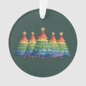 Christmas Pride Rainbow LGBTQ Equal Rights Gay Ornament (Vorderseite)