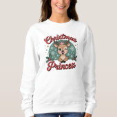 Christmas Princess | Cute Girly Reindeer Christmas Sweatshirt (Vorderseite)