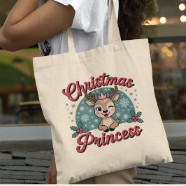 Christmas Princess | Cute Girly Reindeer Christmas Tragetasche