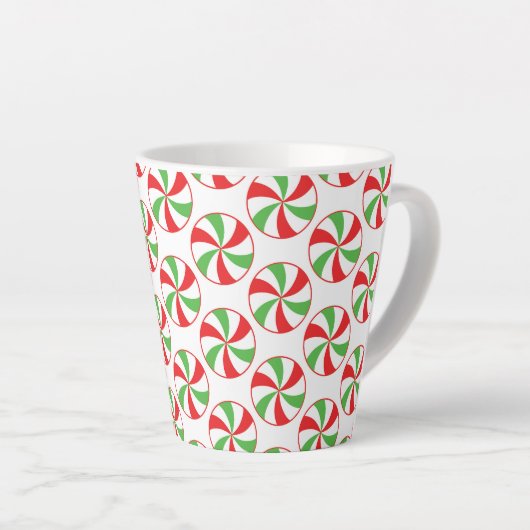 Christmas Print Coffee Mug Candy Cane Cup Milchtasse (Rechte Ecke)