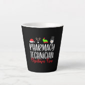 Christmas PT Pharmacy Tech Technician Milchtasse (Vorderseite)