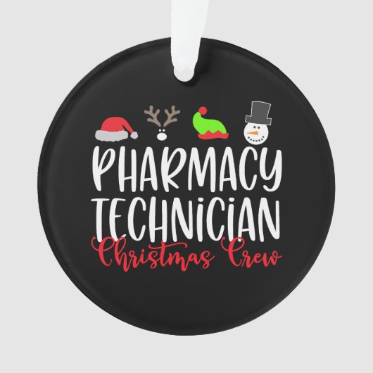 Christmas PT Pharmacy Tech Technician Ornament (Vorderseite)