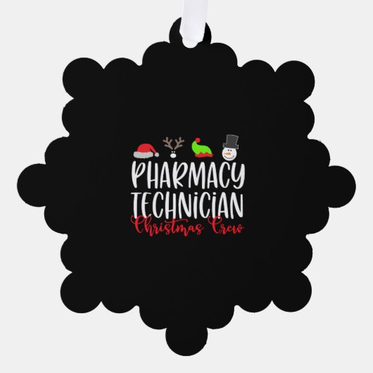 Christmas PT Pharmacy Tech Technician Ornament Karte (Vorderseite)