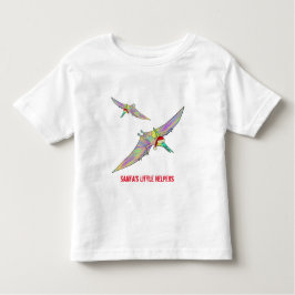 Christmas Pterodactyl Dinosaur Funny Santa Slogan Kleinkind T-shirt