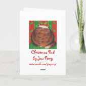 Christmas Pud 'Your Text' Grüße Karte (Rückseite)