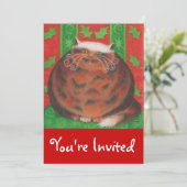 Christmas Pud 'You're Invited' Einladung (Stehend Vorderseite)