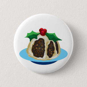 Christmas pudding button