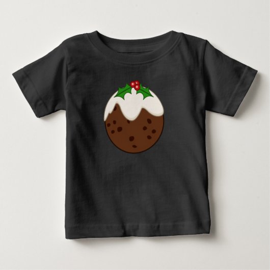 Christmas Pudding Illustrative Art Baby T-shirt (Vorderseite)