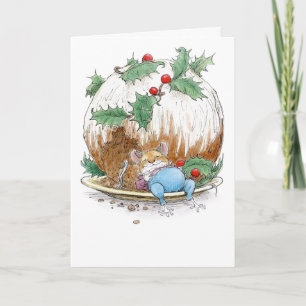 Christmas Pudding Mouse von Wallace Tripp Karte