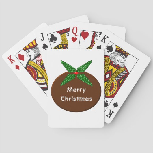 Christmas Pudding Playing Cards Spielkarten (Rückseite)