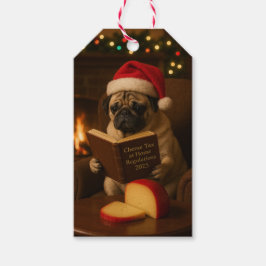 Christmas Pug Christmas gift bag Geschenkanhänger