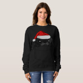 Christmas Pug Dog In Your Pocket Sweatshirt (Vorne ganz)