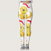**CHRISTMAS PUPPING IN SANTA'S HAT** NIEDLICH LEGGINGS (Vorderseite)