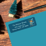 Christmas Puppy Blue Rücksendeadressen-Aufkleber<br><div class="desc">Ein paar süß blaue Rücksendeadressen-Aufkleber für Ihre Holiday Mail mit einem bezaubernden Cartoon Welpe,  der einen heißen Kakao schlürft. Suchen Sie nach unserer passenden Grußkarte. © ArianeC Illustrations-Alle Rechte vorbehalten</div>