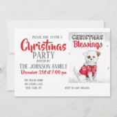 Christmas Puppy Einladung (Vorderseite)