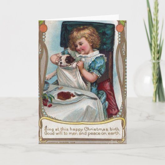 Christmas Puppy Feiertagskarte (Vorderseite)