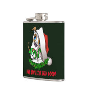 Christmas Puppy Flasche Flachmann (Links)