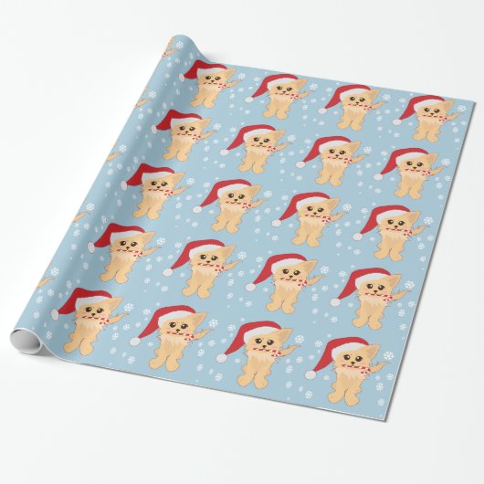Christmas Puppy Geschenkpapier (Ungerollt)