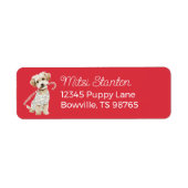 Christmas Puppy in a Scarf address label (Vorne)