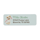 Christmas Puppy in a Scarf address label (Vorne)