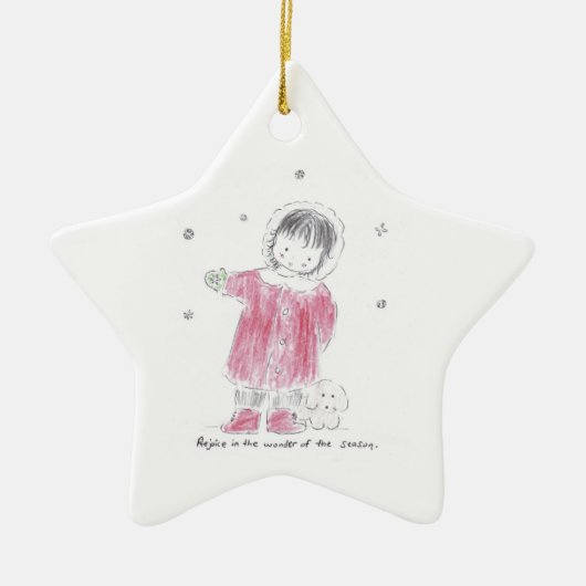 Christmas_puppy Keramik Ornament (Vorne)