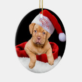 Christmas Puppy Keramik Ornament (Rechts)