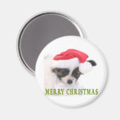 CHRISTMAS PUPPY MAGNET (Vorderseite/Rückseite)