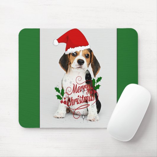 Christmas Puppy Mousepad (Mit Mouse)