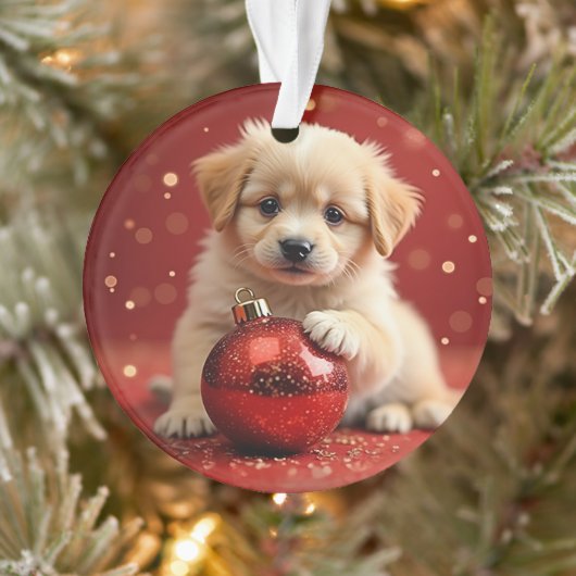 Christmas Puppy Ornament (Baum)
