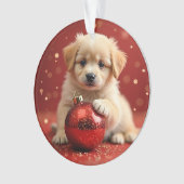 Christmas Puppy Ornament (Vorderseite)