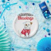 Christmas Puppy Pappteller (Party)