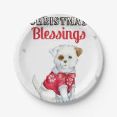 Christmas Puppy Pappteller (Vorderseite)