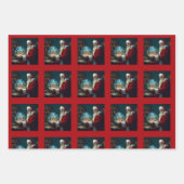 Christmas Puppy, Santa, Reindeer Geschenkpapier Set (Vorderseite 2)