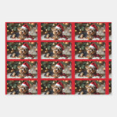 Christmas Puppy, Santa, Reindeer Geschenkpapier Set (Vorderseite)