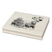 Christmas puppy with Sled Gummistempel (Stempel)