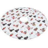 CHRISTMAS PUPS POLYESTER WEIHNACHTSBAUMDECKE (Schrägansicht)