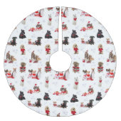 CHRISTMAS PUPS POLYESTER WEIHNACHTSBAUMDECKE (Vorderseite)