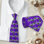 Christmas Purple Starfish pattern tie Krawatte
