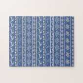 Christmas Puzzle Blue Rentier (Horizontal)