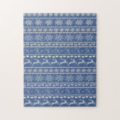 Christmas Puzzle Blue Rentier (Vertikal)