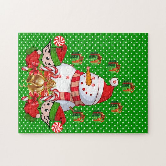 Christmas Puzzle Snowman Elf (Horizontal)