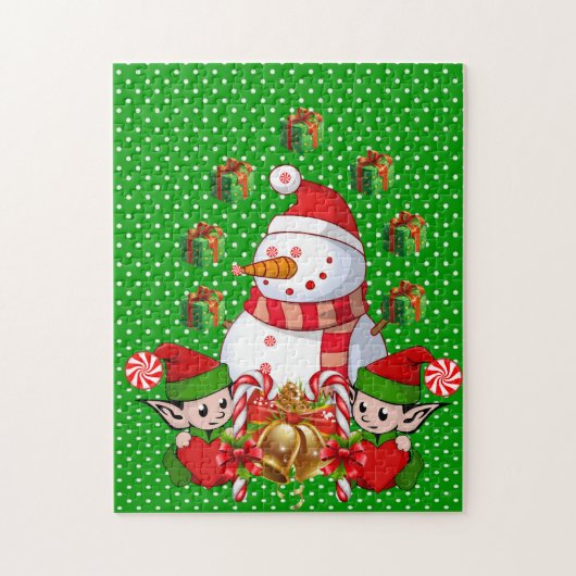 Christmas Puzzle Snowman Elf (Vertikal)
