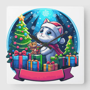 Christmas Quadratische Wanduhr