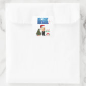 CHRISTMAS QUADRATISCHER AUFKLEBER (Tasche)