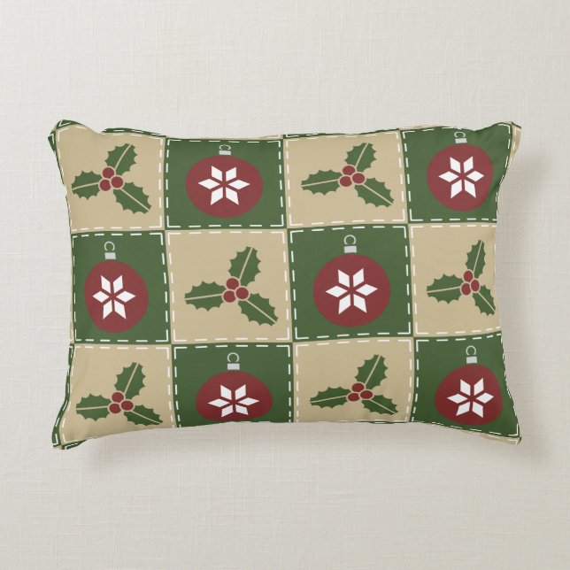 Christmas Quilt Accent Pillow Dekokissen (Vorderseite)