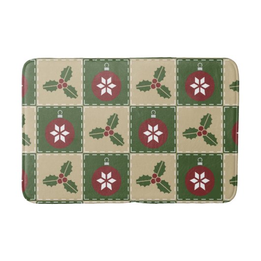 Christmas Quilt Bath Mat Badematte (Vorderseite)