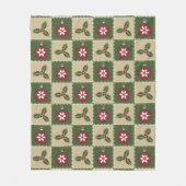 Christmas Quilt Fleece Blanket (Vorderseite)