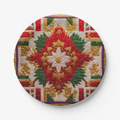 CHRISTMAS QUILT PATTERN ~ Niedlich ~ Pappteller (Vorderseite)