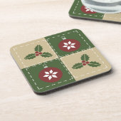 Christmas Quilt Square Untersetzer (Linke Seite)